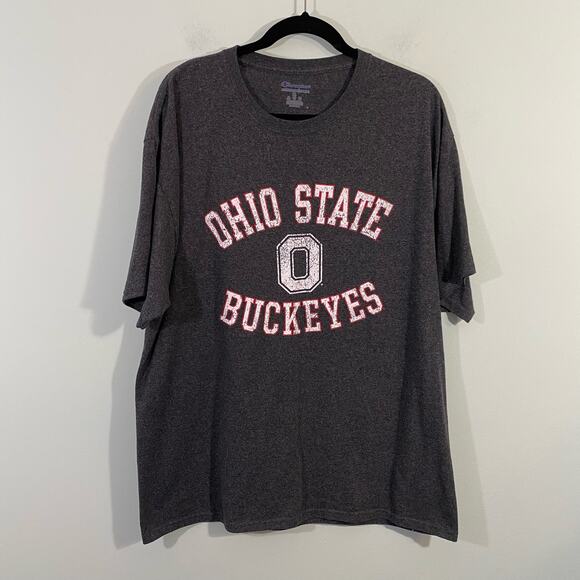 Champion Men's Grey Ohio State Buckeye Football Short Sleeve Tee Size XL - Picture 1 of 8